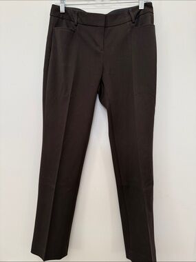 Express Straight Leg Pants in Dark Brown